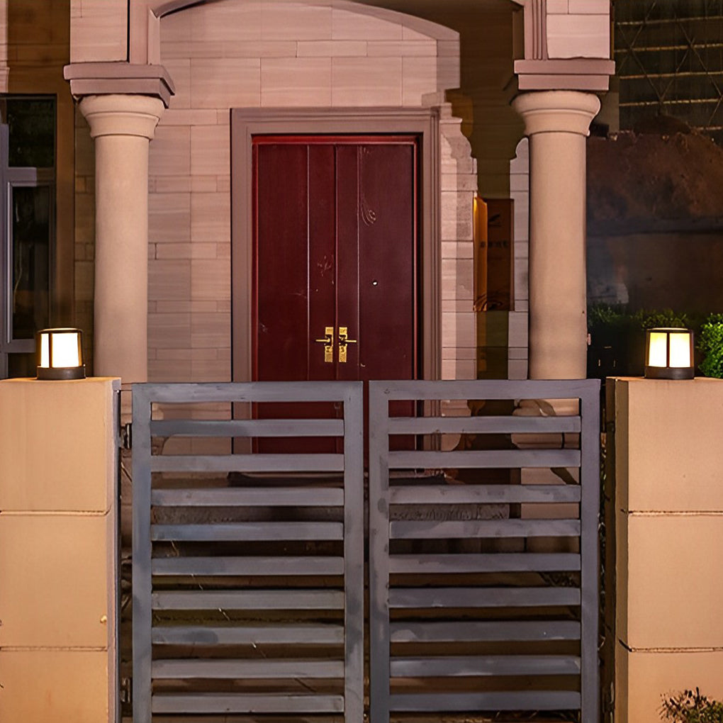 Sapphire Cylindrical LED Outdoor Fence Post Lights