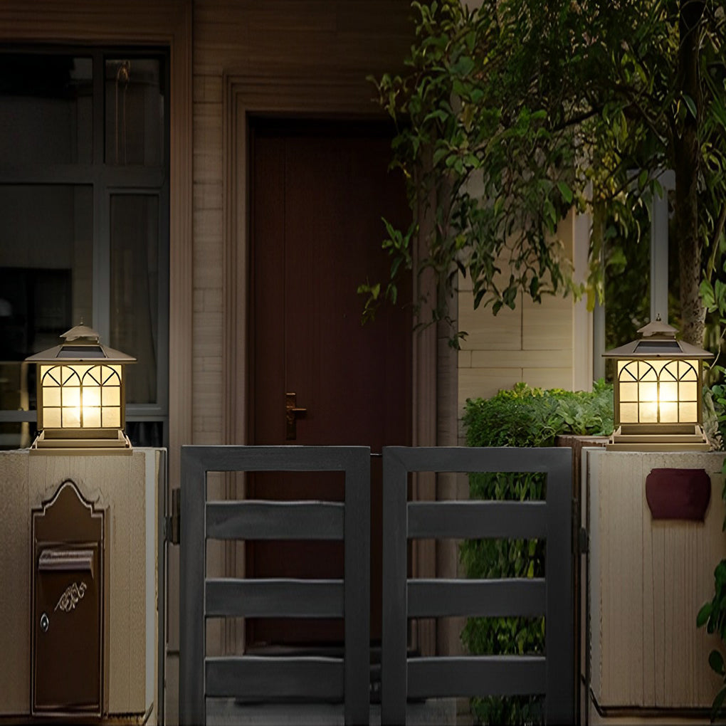Octavia Classical LED Bronze Solar Outdoor Post Caps Lights