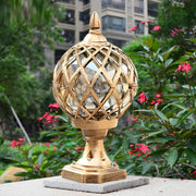 WeBorn Round Ball Glass Outdoor Fence Post Lights