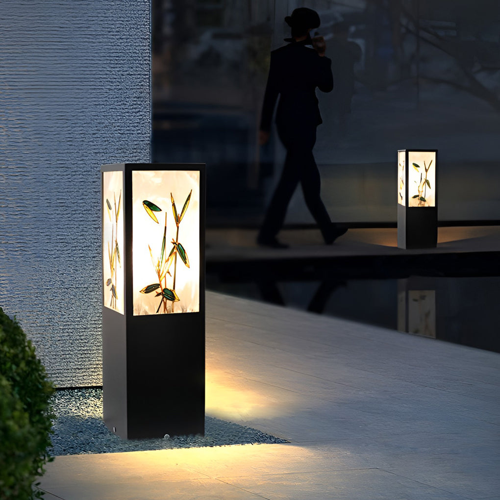 Arleen Vintage Artistic Floral Landscape Bollard Lights