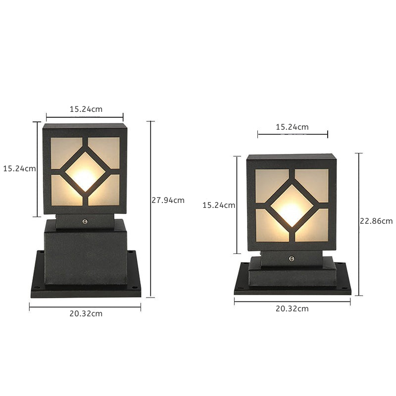 Whitney Elegant Bollard Retro European Glass Outdoor Light