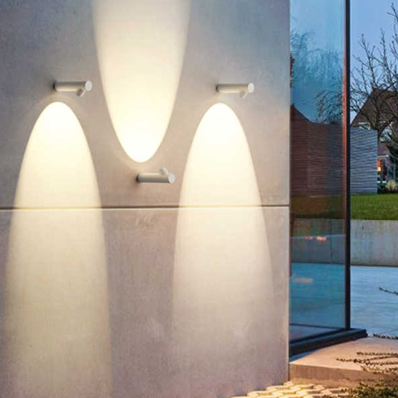 Ray Modern Waterproof Outdoor Wall Lighting, White & Black - Neutral Decor