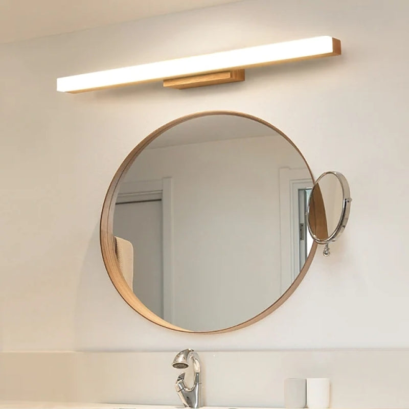Arisha Modern Minimalist Linear Wooden Wall Lamp, Wood/Walnut - Neutral Decor