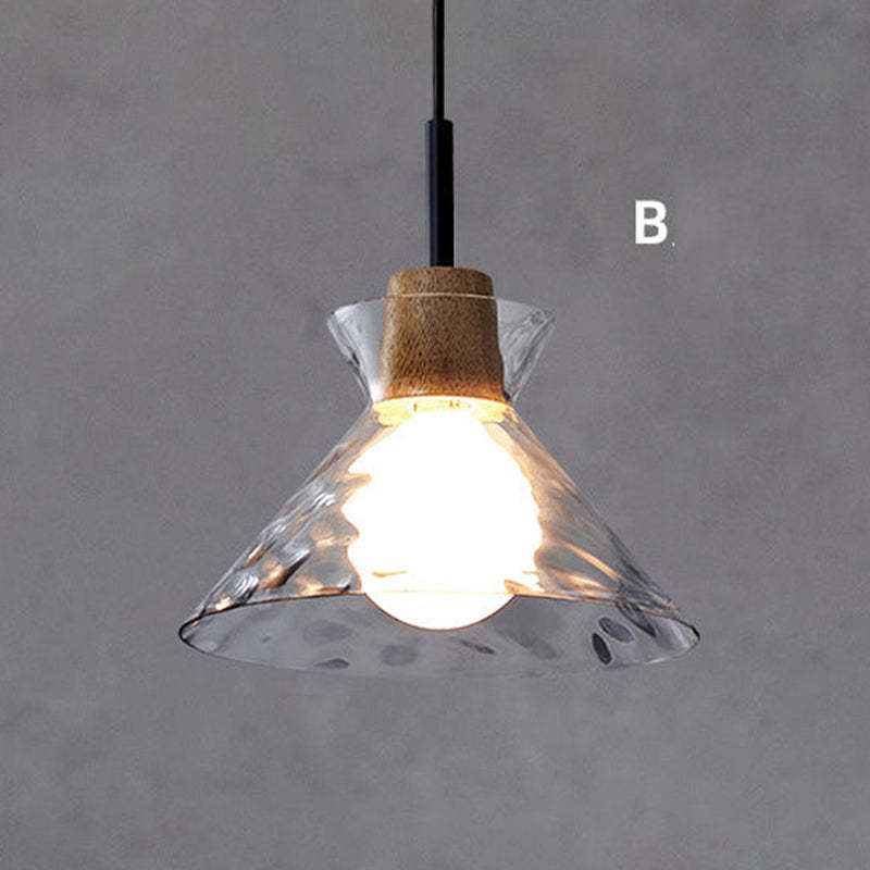 Arisha Minimalist Geometric Glass Pendant Light, Dining Room - Neutral Decor