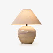 Gradient Hued Ceramic Jar Table Lamp-Neutral Decor