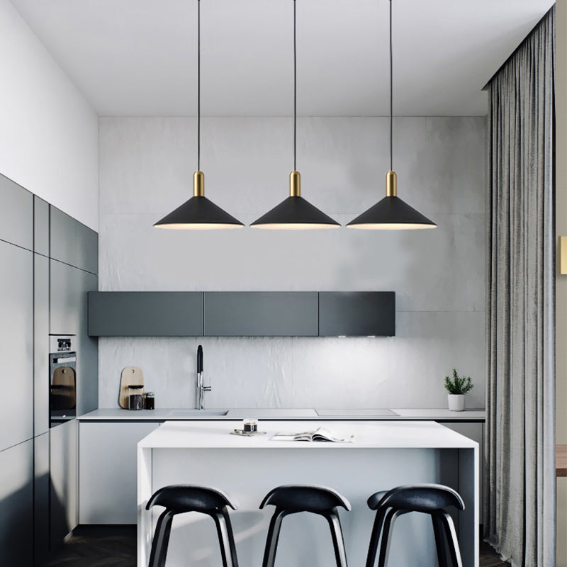 Aria Vintage Umbrella Monochrome Pendant Light - Neutral Decor