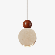 Opal Pendulum Yellow Travertine Pendant Lamp-Neutral Decor