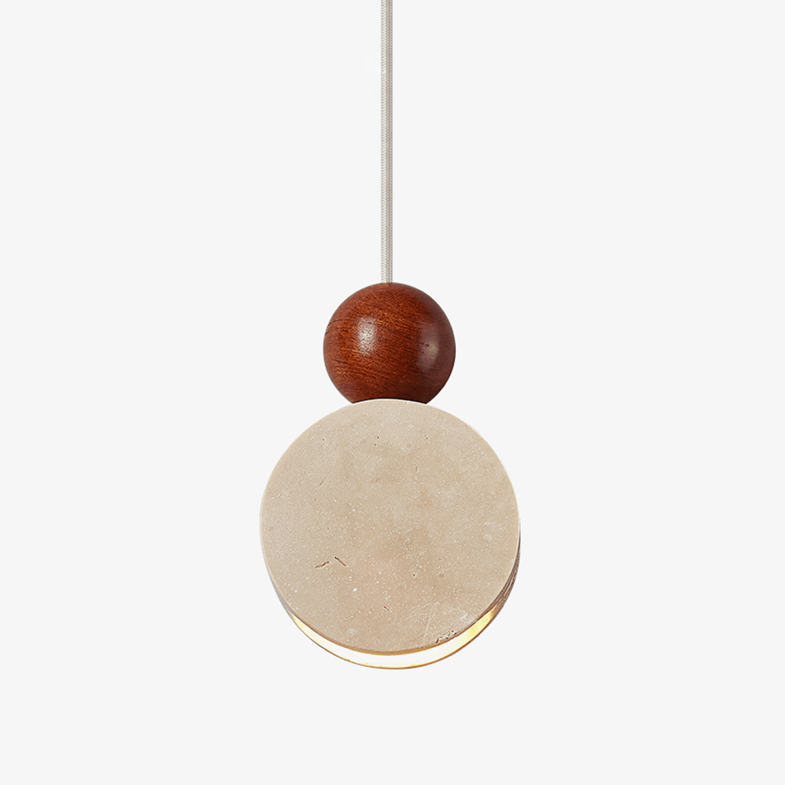 Opal Pendulum Yellow Travertine Pendant Lamp-Neutral Decor