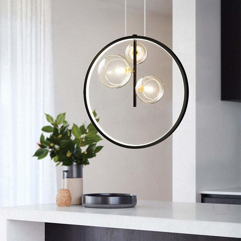 Arisha Nordic Glass Bubbles LED Modern Pendant Light for Dining Room - Neutral Decor