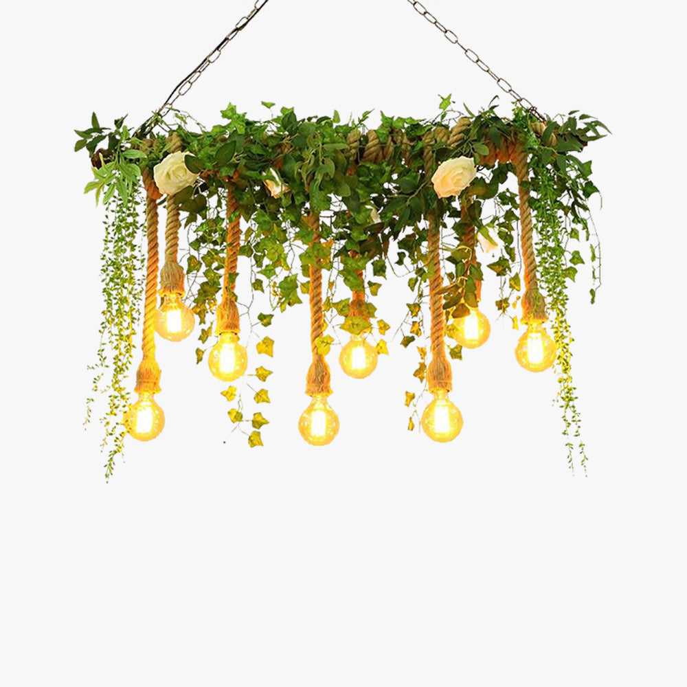 Ritta Natural Decorative Metal/Glass Pendant Light, Green - Neutral Decor