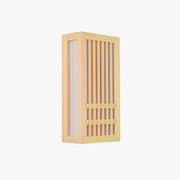 Muto Wall Lamp Rectangular Rustic, Wood/Acrylic, Log Color, Bedroom - Neutral Decor