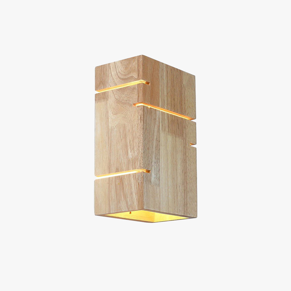 Muto Wall Lamp Rectangular Minimalist, Mounted Bedside, Wood, Bedroom - Neutral Decor