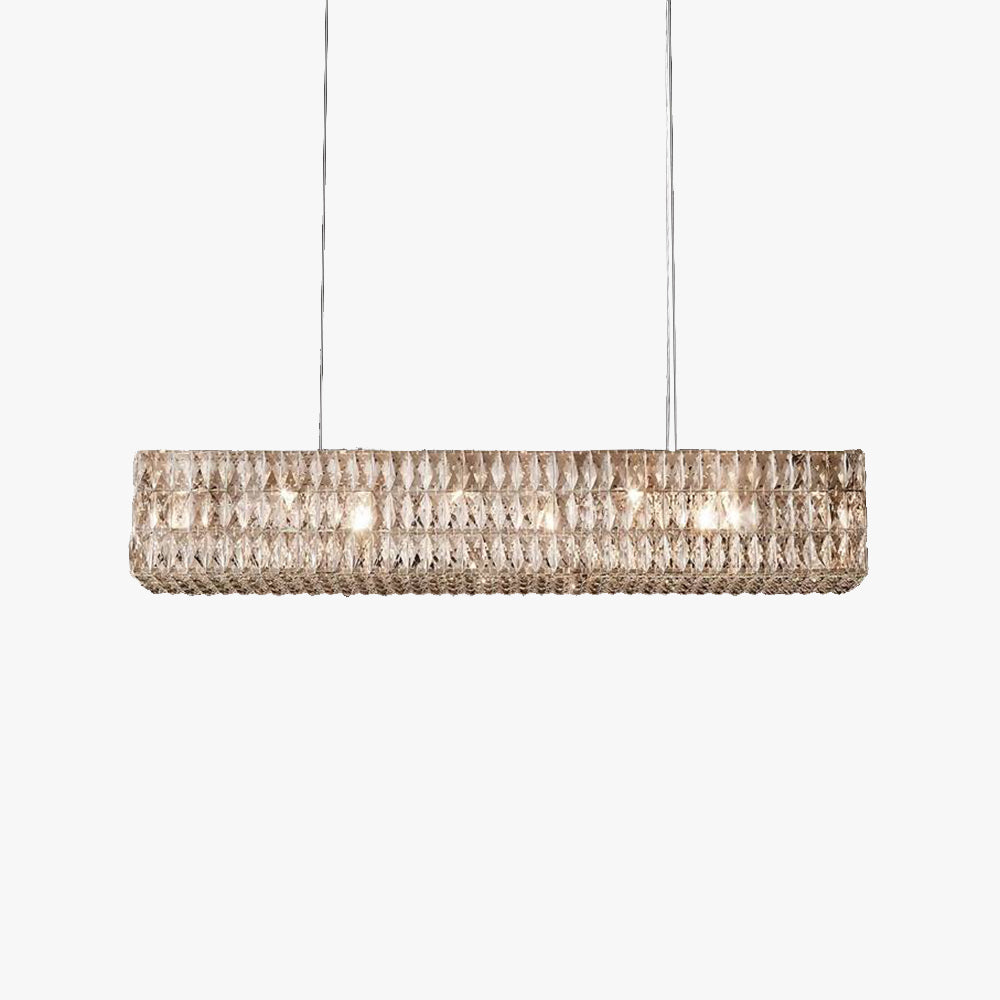 Kristy Rectangular Luxury Crystal Chandelier, 2 Colour - Neutral Decor