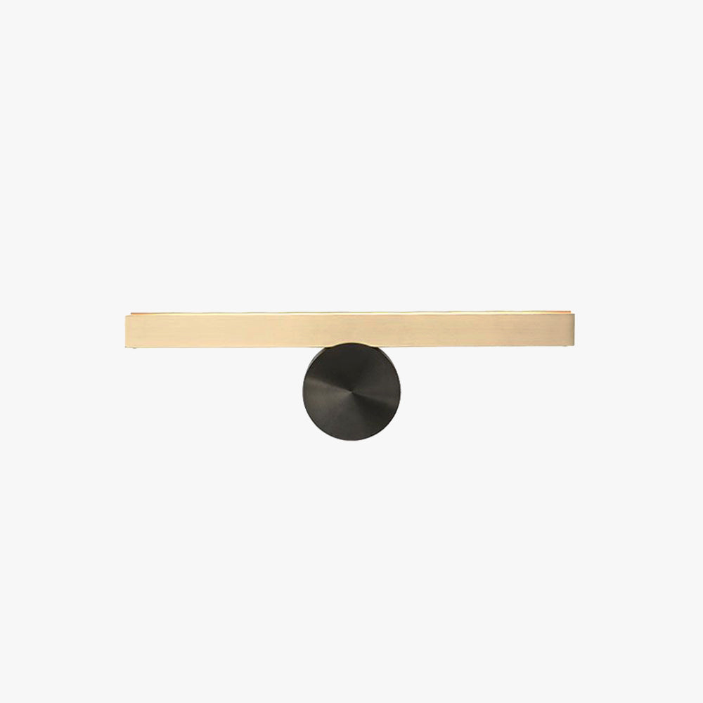 Arisha Modern Geometric Metal Wall Lamp, Black & Gold, Bedroom - Neutral Decor