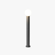 Ray Modern Metal Circular Lamp holder Outdoor Path Light, Black - Neutral Decor