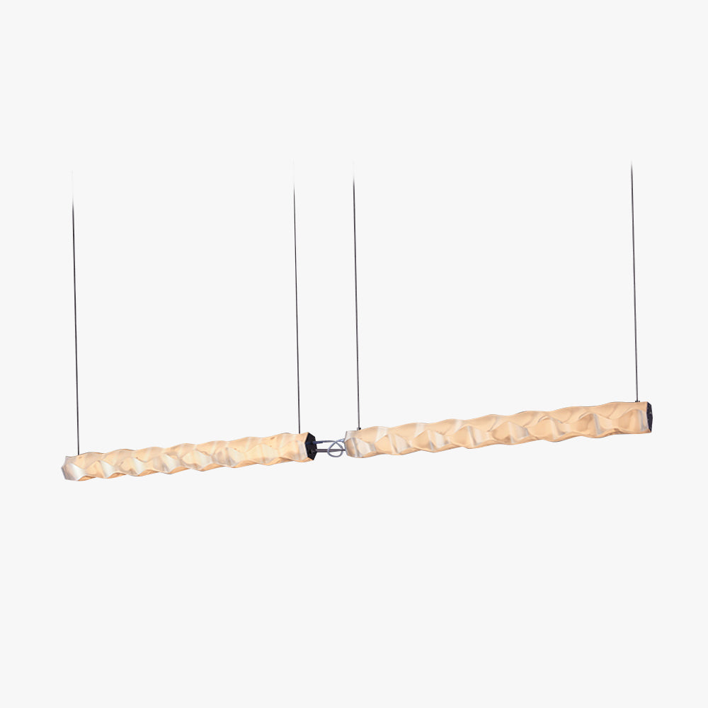 Arisha Designer pleated Modern Strip Pendant Light, Dining Room - Neutral Decor