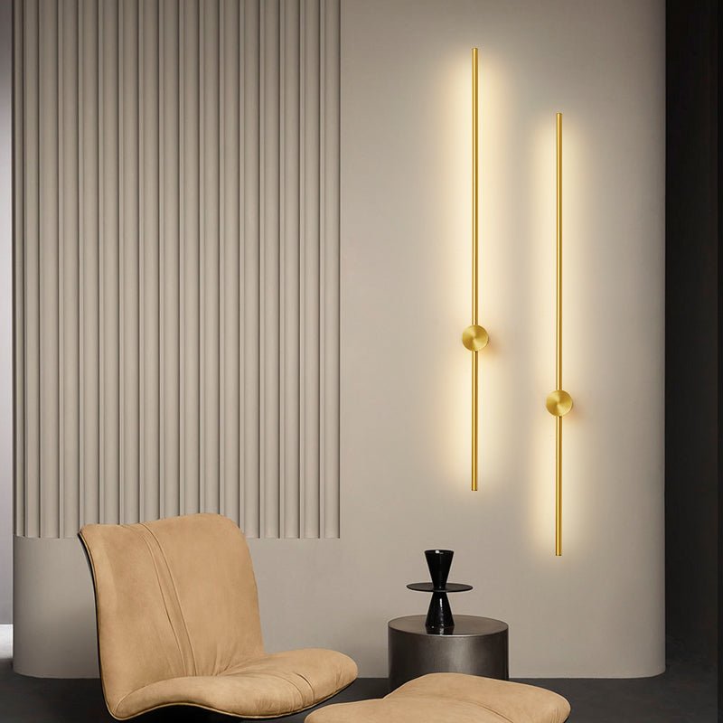 Nestx Brass Rod Minimalism Wall Lamp-Neutral Decor