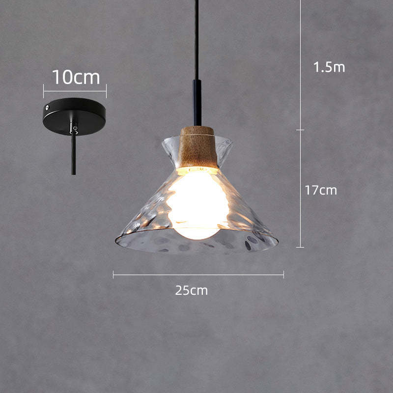 Arisha Minimalist Geometric Glass Pendant Light, Dining Room - Neutral Decor