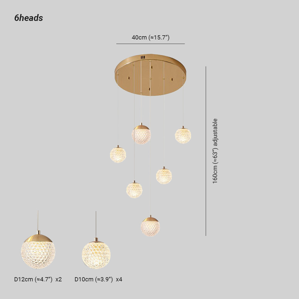 Arisha Multi Staircase Modern Art Deco Pendant Light, Gold - Neutral Decor