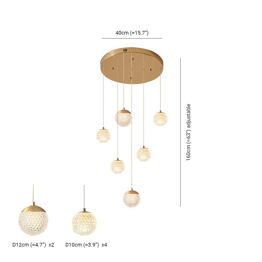 Arisha Multi Staircase Modern Art Deco Pendant Light, Gold - Neutral Decor
