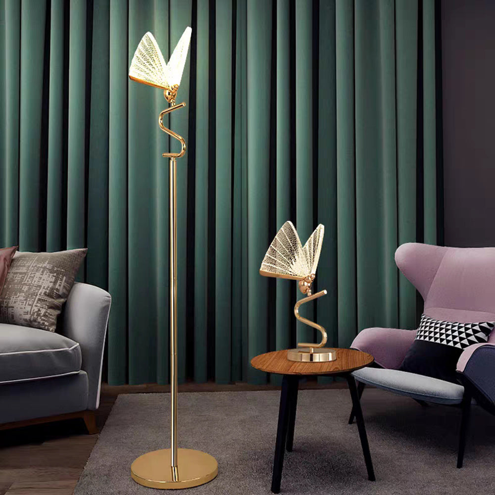 Modern Butterfly Chandelier Table & Floor Lamp, 4 Styles - Neutral Decor