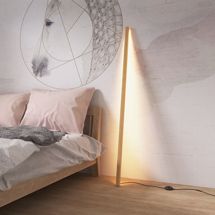 Ozawa Minimalist Linear Nature Wooden Floor Lamp - Neutral Decor