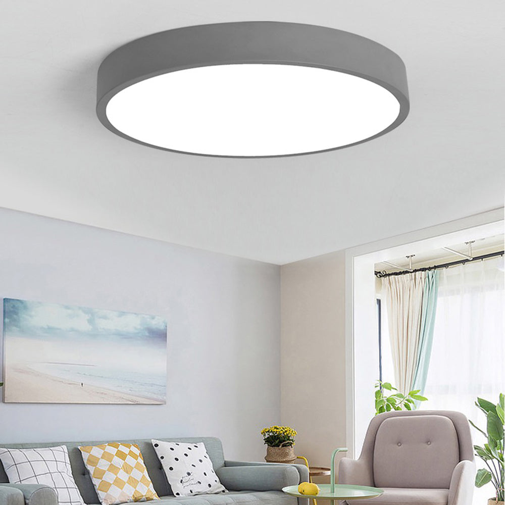 Valentina Ceiling Light Rond Flush Mount, Yellow/Blue/Green/Pink/Grey, Bedroom - Neutral Decor