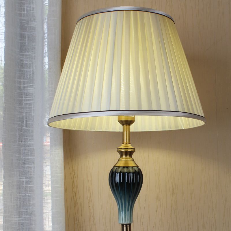 Eryn Antique Floor Lamp, Multi Colors, Metal/Fabric, Bedroom - Neutral Decor