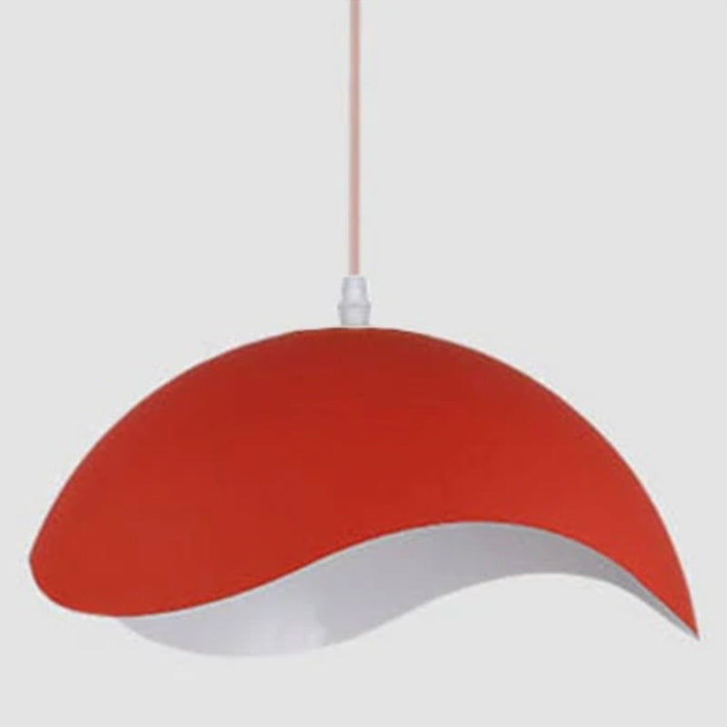 Valentina Colorful Shade Single Pendant Lights, Wood & Metal - Neutral Decor