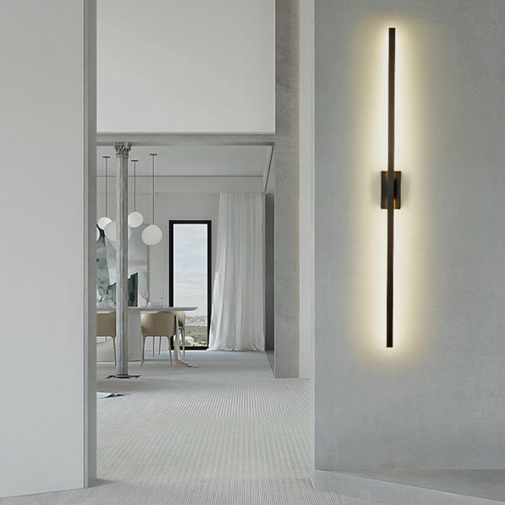 Arisha Minimalist Bar Black Metal Wall Lamp - Neutral Decor