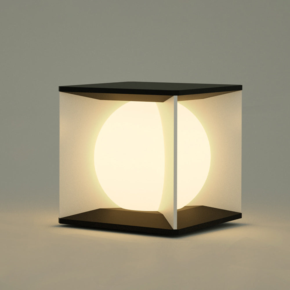 Ray Modern Moon Outdoor Pier-Mount Pillar Light - Neutral Decor