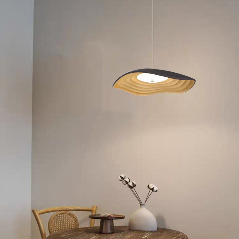 Arisha Wabi-Sabi Resin LED Pendant Light, White/Orange/Black - Neutral Decor
