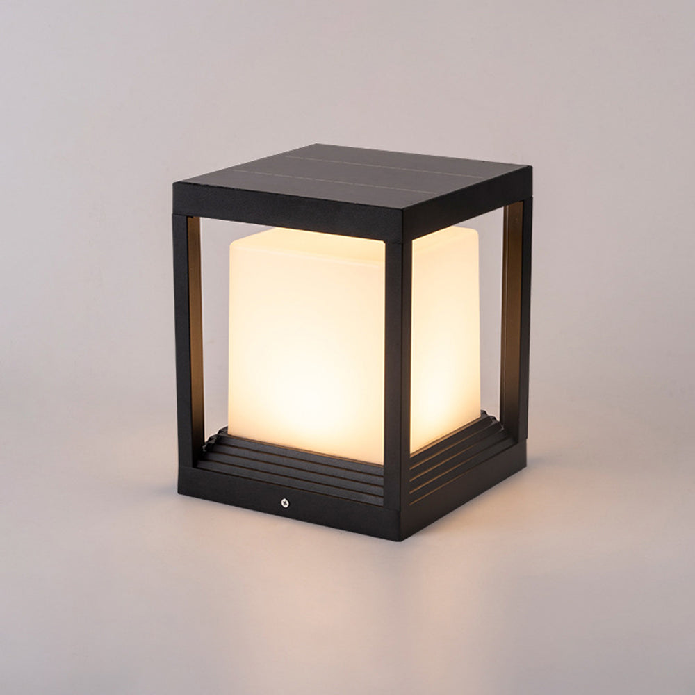 Ray Modern Rectangular Metal Outdoor Lamps, Black - Neutral Decor