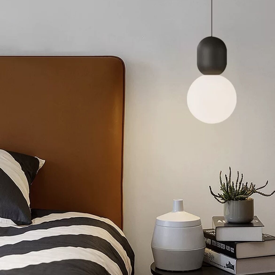 Valentina Modern Minimalist Glass/Metal Pendant Light Dining Room - Neutral Decor