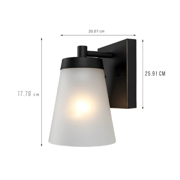 Supplan Traditional Sensor Glass Outdoor Wall Sconce