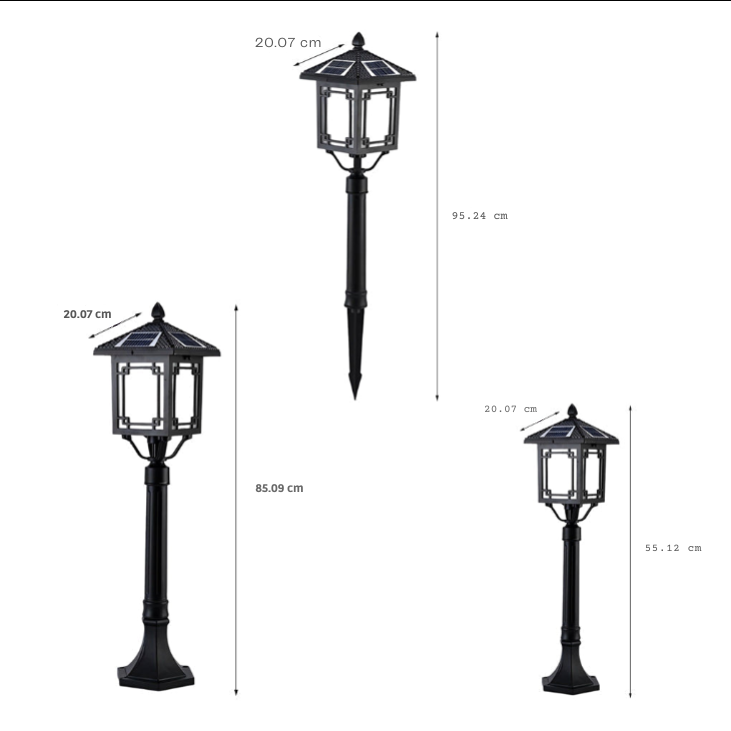 Leahn Ancient House Style LED Outdoor Post Lamp