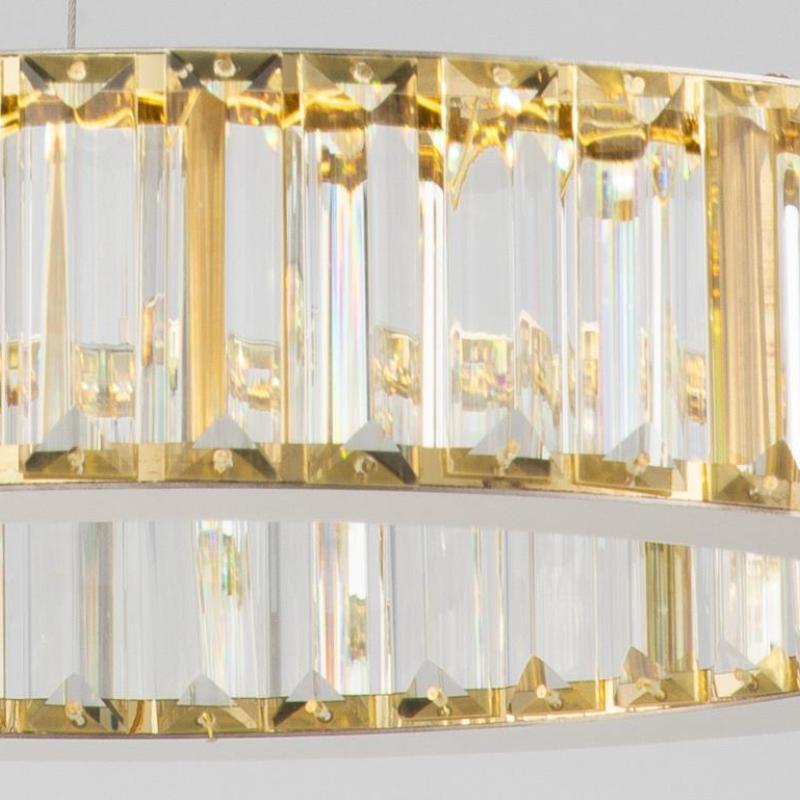 Kristy Elegant Round Crystal Chandelier, Clear - Neutral Decor