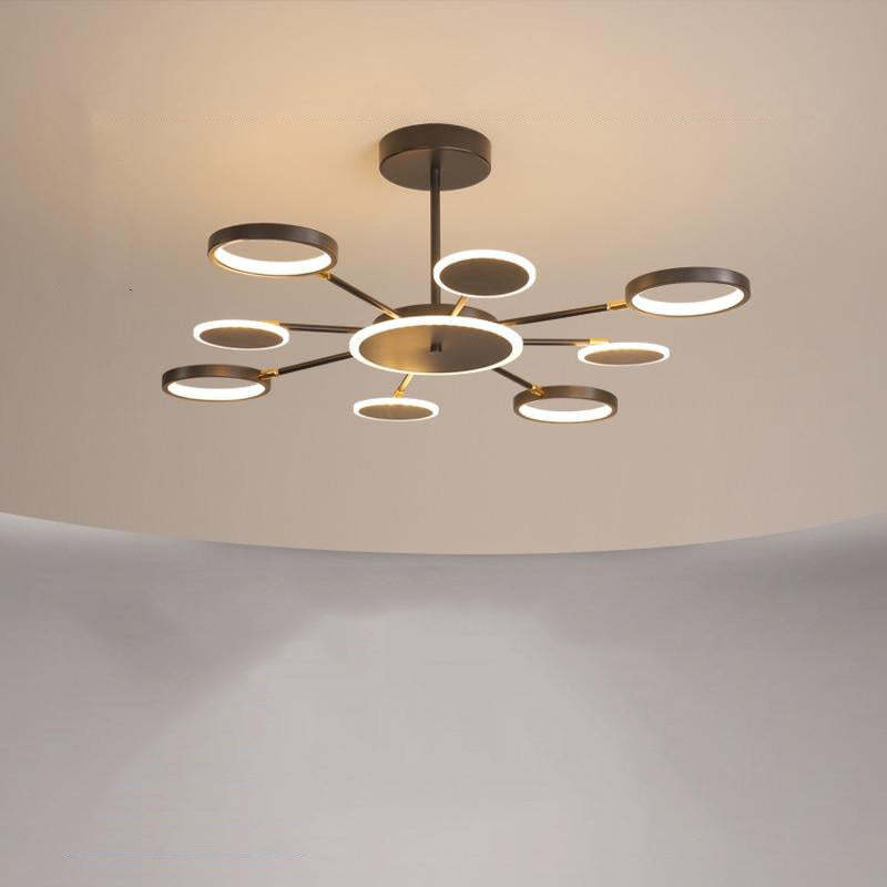Arisha Modern Led Chandelier, Geometric, Black Dimmable - Neutral Decor