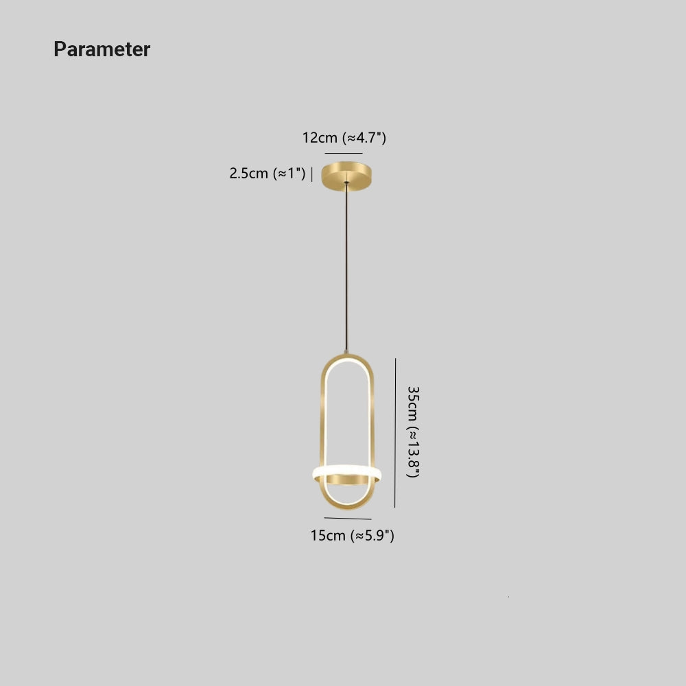 Arisha Modern Minimalist LED Ring Pendant Light Bedsides - Neutral Decor