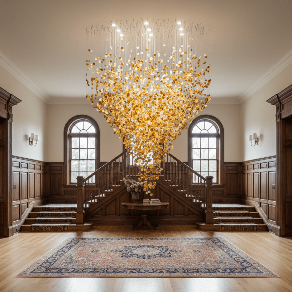 Crystal Stone Chandelier-Neutral Decor