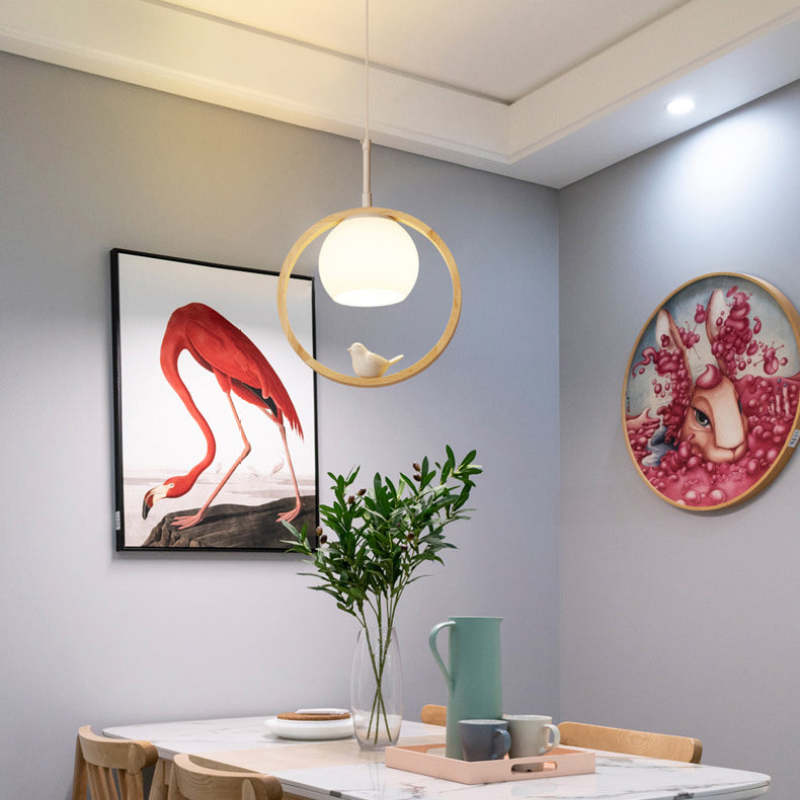 Arisha Wood Bird Aisle Pendant Light Staircase Porch Light - Neutral Decor
