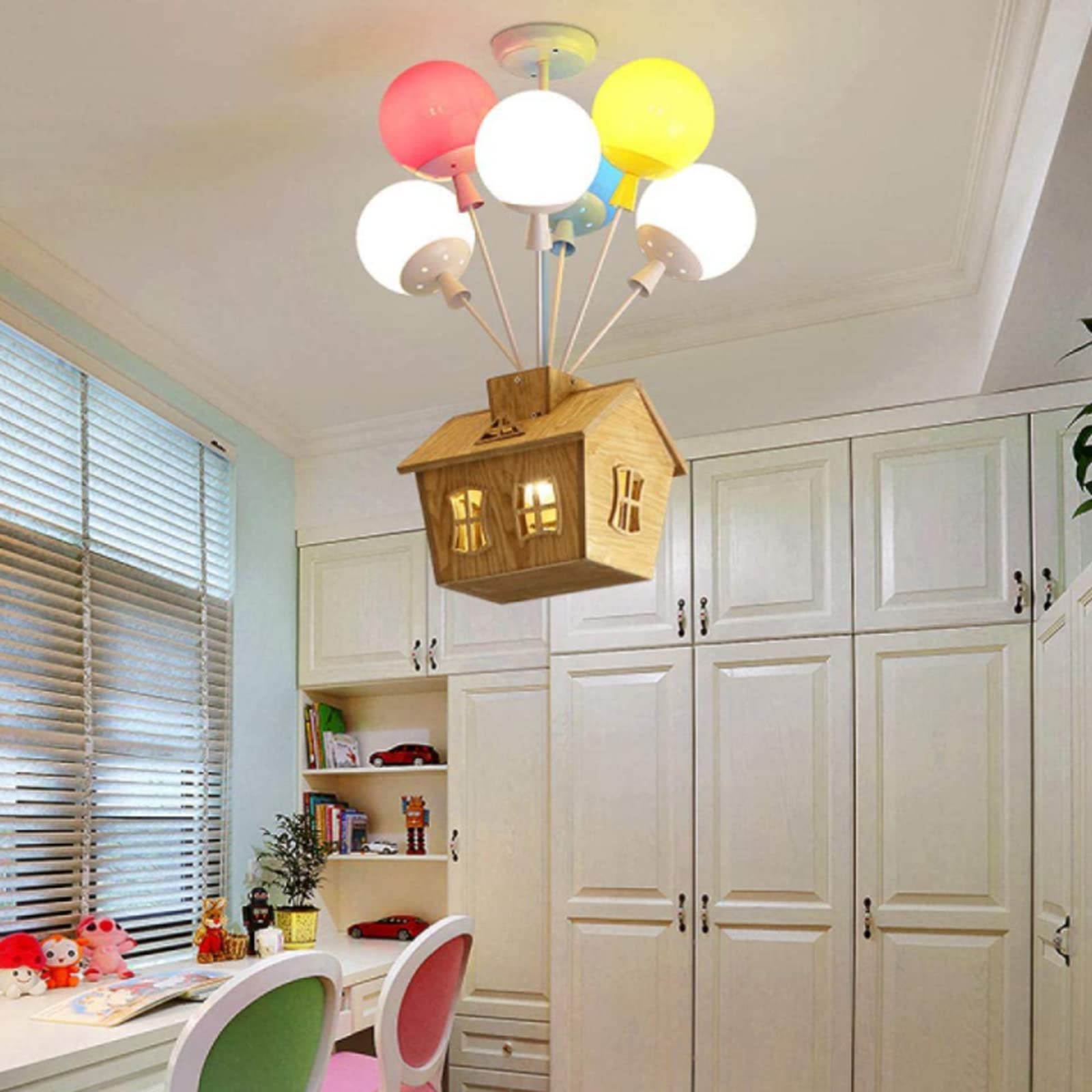 Aria Designer Flush Mount Ceiling Light Wood Children's Room - Neutral Decor