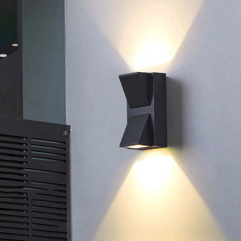 Vexto Modern Black Metal LED Outdoor Wall Lamp-Neutral Decor