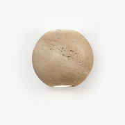Travertine Globe Wall Sconce-Neutral Decor