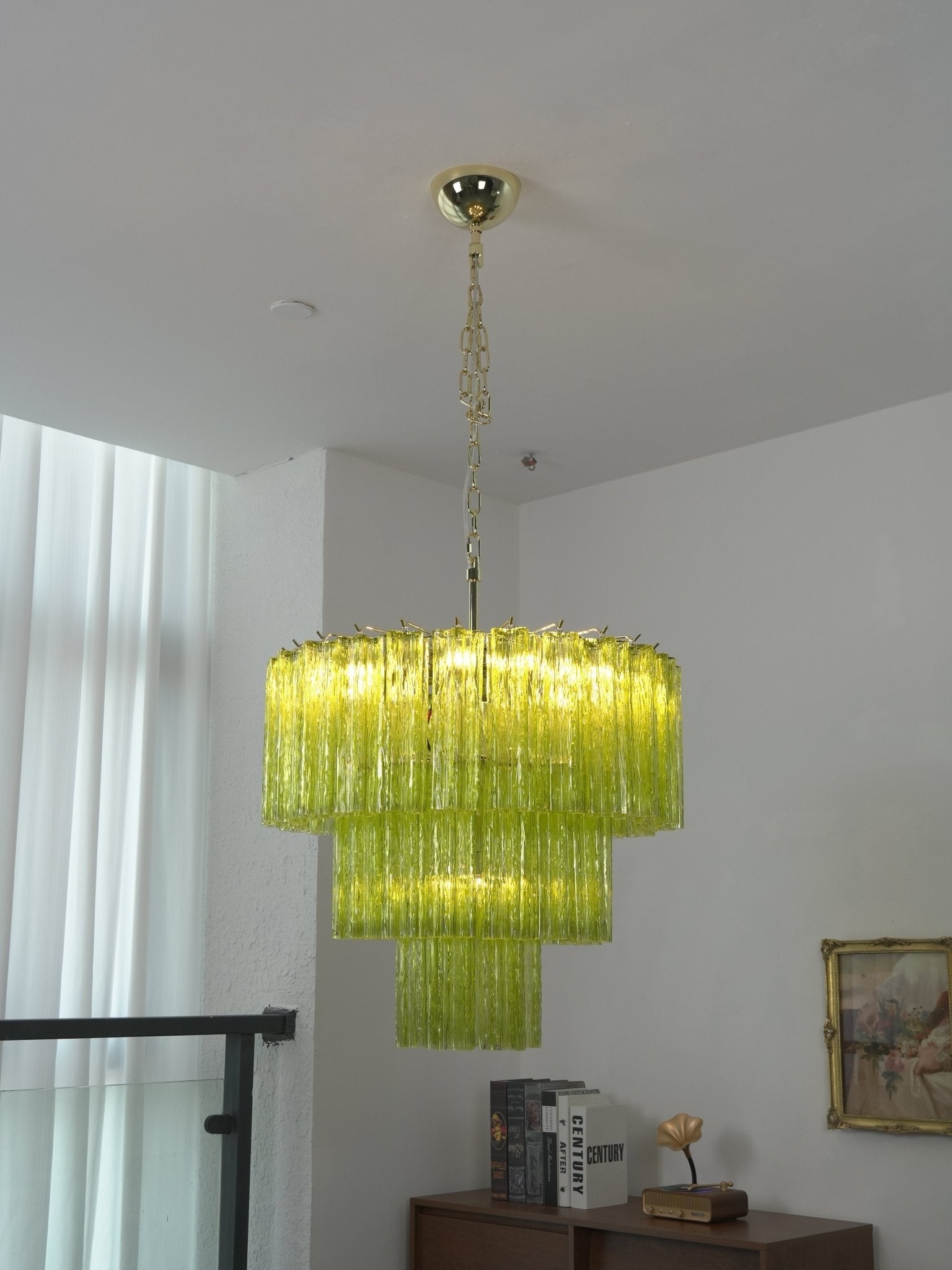Wexn Glacier Tier Glass Chandelier-Neutral Decor