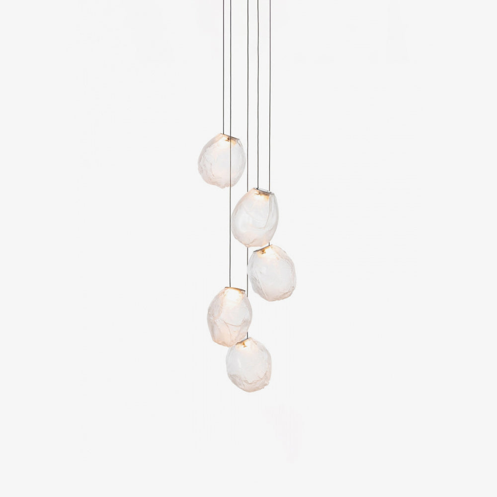 Liquid Glass Stone Pendant Light-Neutral Decor