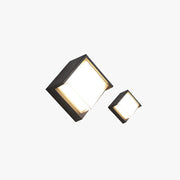 Ray Modern Square Metal Outdoor Wall Lamp Black White - Neutral Decor