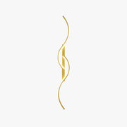 Vireth Modern Linear Wave Bedroom Wall Lamp, Black/Gold-Neutral Decor