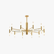 Kristy Modern Cylindrical Metal Chandelier, Gold - Neutral Decor