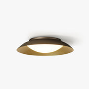 Arisha Round Metal Flush Mount Ceiling Light, Brass - Neutral Decor